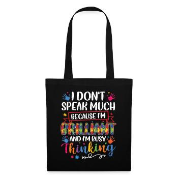 Autisme - Sac en tissu - noir - Devant