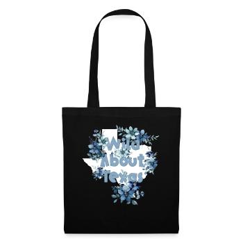 Wildflower Fields Wildflowers Bluebonnet - Tote Bag - black - Front