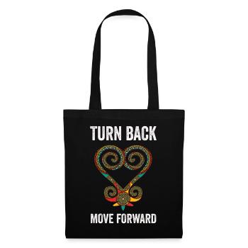Sankofa Symbol Adinkra Ghana Schwarz - Stoffbeutel - Schwarz - Vorne