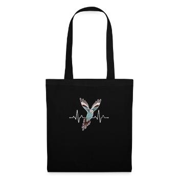 Perruche ondulée - Sac en tissu - noir - Devant