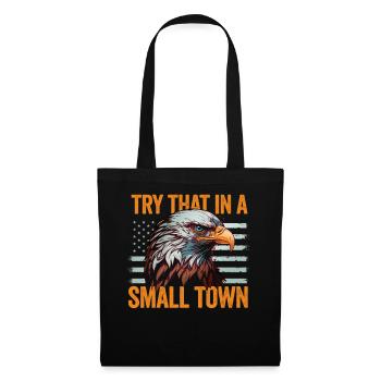 Small Town American Retro Eagle Vintage - Tote Bag - black - Front