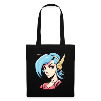 Cool wings and a calm anime girl - Tote Bag - black - Front