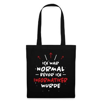 Informatiker Spruch Lustige Programmierer Geschenk - Stoffbeutel - Schwarz - Vorne