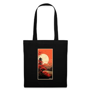 Traditional temples in Japanese nature - Tote Bag - black - Front