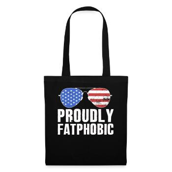 Fièrement grossophobe - Sac en tissu - noir - Devant