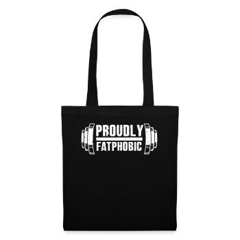 Fièrement grossophobe - Sac en tissu - noir - Devant