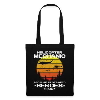 Helicopter Mechanic Heroes Pride - Tote Bag - black - Front