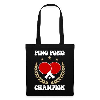 Ping Pong Champion Design Table Tennis and - Tote Bag - black - Front
