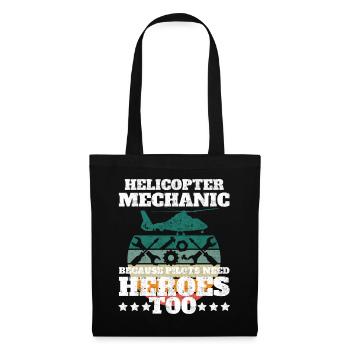 Helicopter Mechanic Heroes Pride - Tote Bag - black - Front