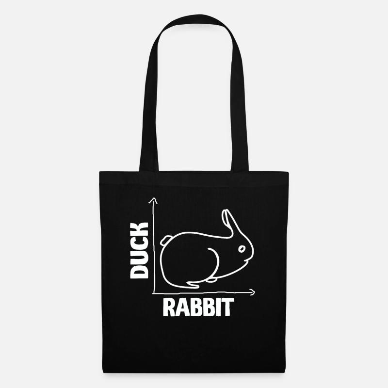 Wittgenstein lapin canard illusion - Sac en tissu - noir