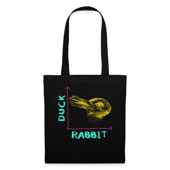 Wittgenstein lapin canard illusion - Sac en tissu - noir - Devant