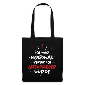 Altenpfleger Spruch Lustiges Altenpfleger Geschenk - Stoffbeutel - Schwarz - Vorne