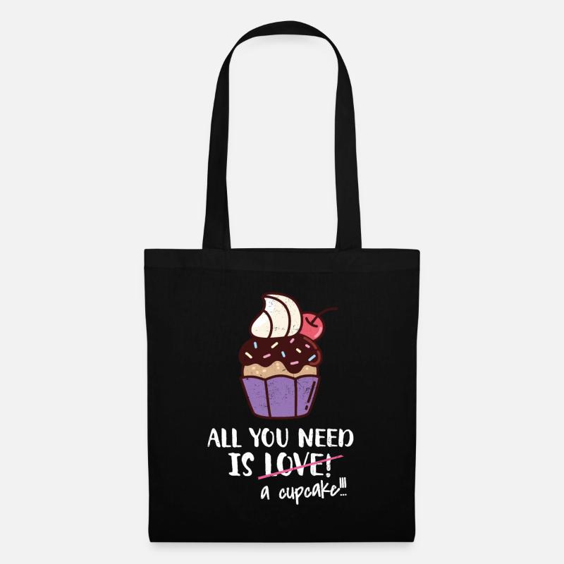 Cupcake - Stoffbeutel - Schwarz