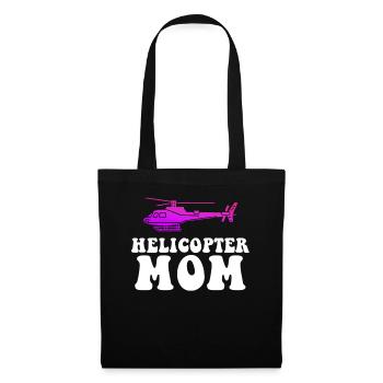 Helikopter Eltern Lustige Helikoptermutter - Stoffbeutel - Schwarz - Vorne