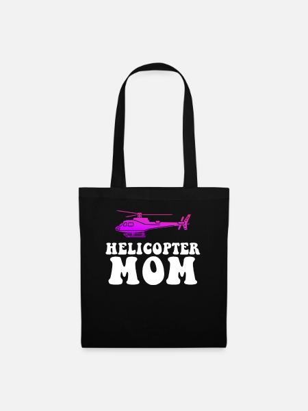 Helikopter Eltern Lustige Helikoptermutter - Stoffbeutel - Schwarz