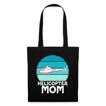 Helikopter Eltern Lustige Helikoptermutter - Stoffbeutel - Schwarz - Vorne