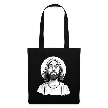 Huch Jesus-ähnlichen Kerl mit Heiligenschein - Stoffbeutel - Schwarz - Vorne