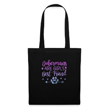 Doberman - Sac en tissu - noir - Devant
