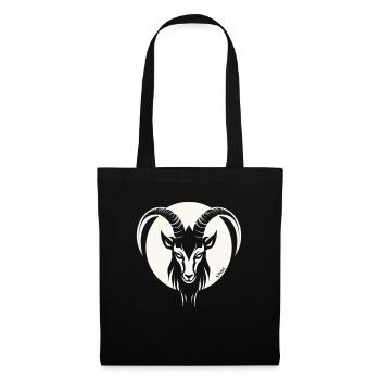 Le motif d’un bouc, d’un bouc - Sac en tissu - noir - Devant