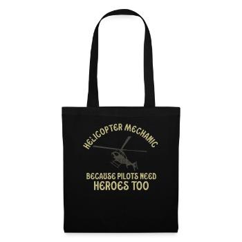 Helicopter Mechanic Heroes Pride - Tote Bag - black - Front
