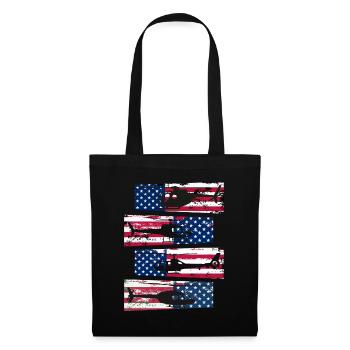 American Helicopter Pilot US Pride - Tote Bag - black - Front