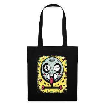 Sketch with hearts, crosses and skull - Tote Bag - black - Front
