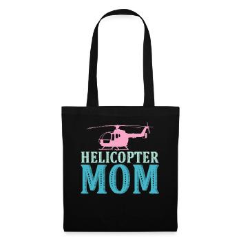 Helikopter Eltern Lustige Helikoptermutter - Stoffbeutel - Schwarz - Vorne