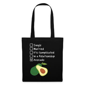 Avocado Guacamole Vegan Geschenk - Stoffbeutel - Schwarz - Vorne