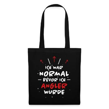 Angler Spruch Fische Angeln Meer Angler Geschenk - Stoffbeutel - Schwarz - Vorne