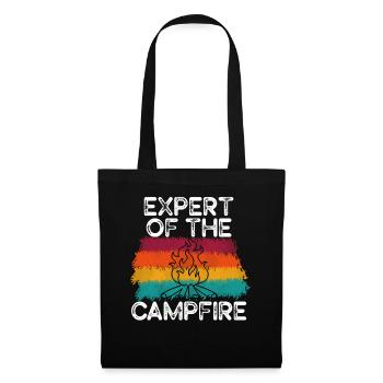 Expert du feu de camp Expert en camping - Sac en tissu - noir - Devant