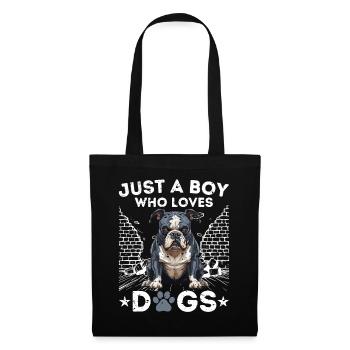 Just A Boy Who Loves Dogs - Tote Bag - black - Front
