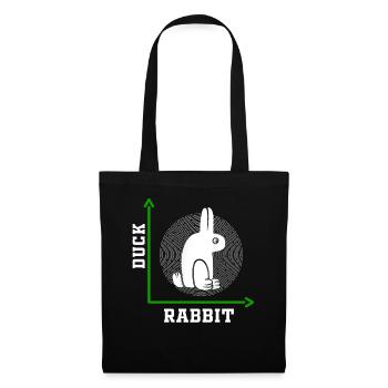 Wittgensteins Rabbit Duck Illusion - Tote Bag - black - Front