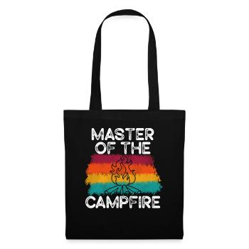 Maître du feu de camp Maître de camping - Sac en tissu - noir - Devant