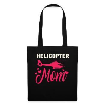 Helikopter Eltern Lustige Helikoptermutter - Stoffbeutel - Schwarz - Vorne