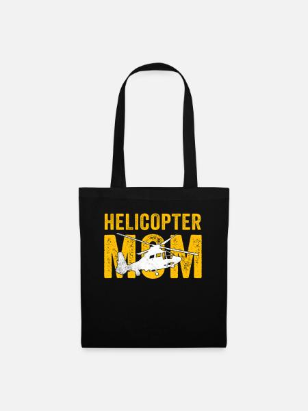 Helikopter Eltern Lustige Helikoptermutter - Stoffbeutel - Schwarz