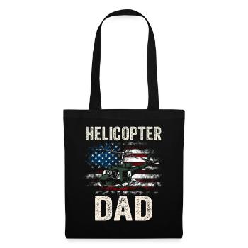 Helikopter-Vater Amerikanische Eltern - Stoffbeutel - Schwarz - Vorne
