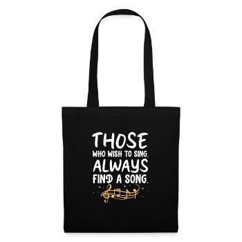 Chanteur chanteur chanteur musicien cadeau - Sac en tissu - noir - Devant