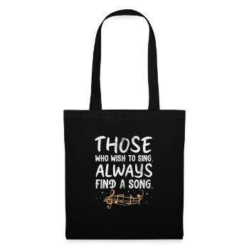 Singer - Tote Bag - black - Front