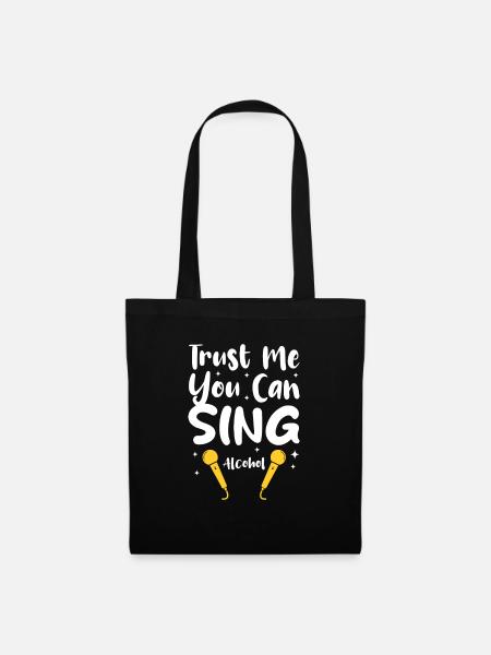 Chanteur chanteur chanteur musicien cadeau - Sac en tissu - noir