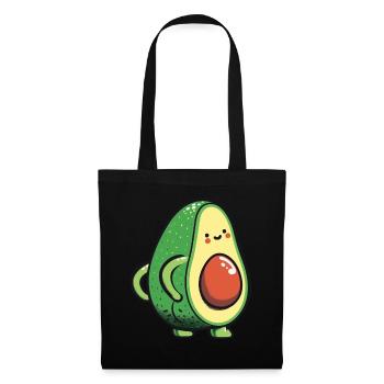 Avocado Guacamole Vegan Geschenk - Stoffbeutel - Schwarz - Vorne