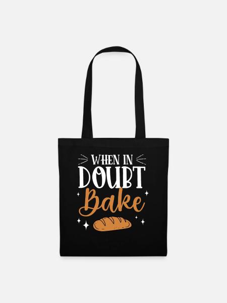 Bäcker Bäckerein Backwaren Backen Geschenk - Stoffbeutel - Schwarz