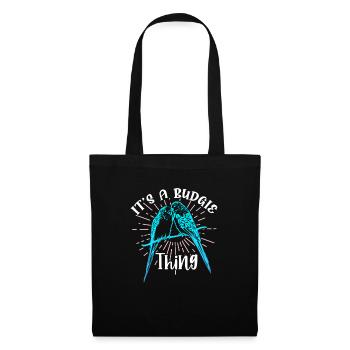 Budgie Bird Pet Parakeet Gift - Tote Bag - black - Front