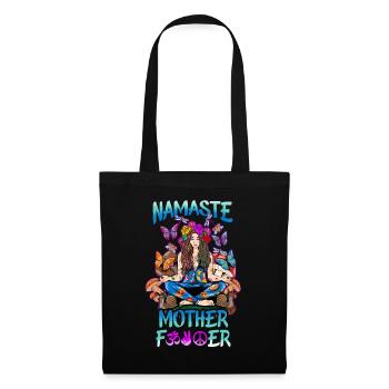 Zen Yoga Woman In Mostly Peace, Love And Light - Tote Bag - black - Front