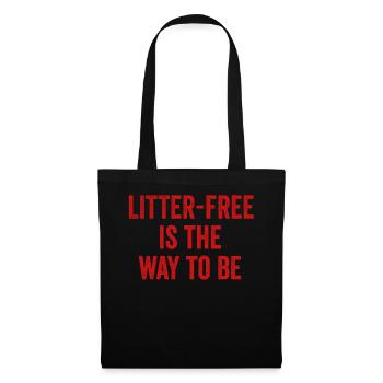 No Littering Anti Littering Earth Day - Tote Bag - black - Front