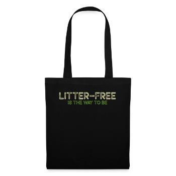 No Littering Anti Littering Earth Day - Tote Bag - black - Front