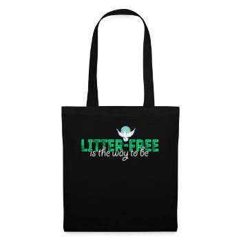 No Littering Anti Littering Earth Day - Tote Bag - black - Front