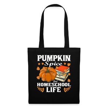 Pumpkin Spice Und Homeschool-Leben - Stoffbeutel - Schwarz - Vorne