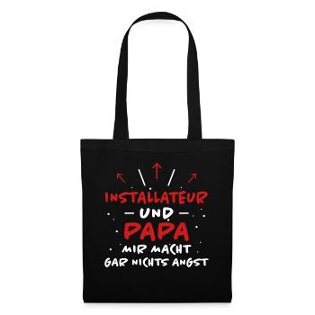 Installateur Spruch Heizung Installateur Geschenk - Stoffbeutel - Schwarz - Vorne