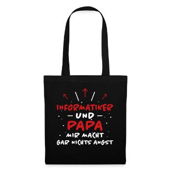 Informatiker Spruch Lustige Programmierer Geschenk - Stoffbeutel - Schwarz - Vorne