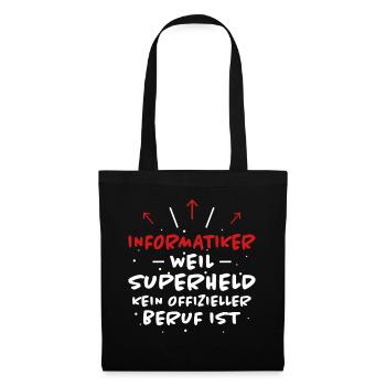 Informatiker Spruch Lustige Programmierer Geschenk - Stoffbeutel - Schwarz - Vorne
